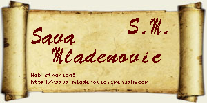Sava Mladenović vizit kartica